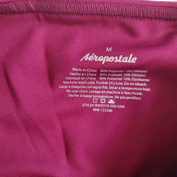 NWT AEROPOSTALE FUSCHIA PINK LOGO BIKER SHORTS - Picture 4 of 5